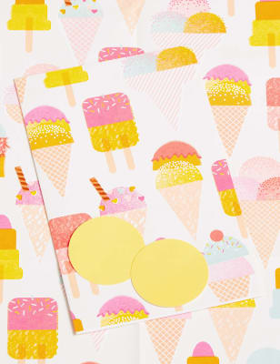 Ice Cream Sheet Wrapping Paper M&S