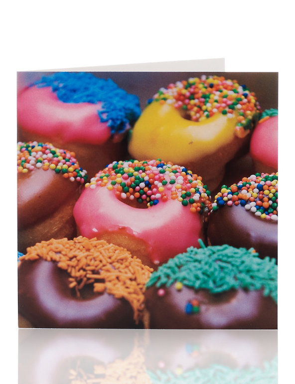 Iced Donuts Blank Greetings Card Image 1 of 2