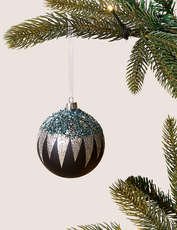 Icicle Glitter Top Bauble Image 1 of 2