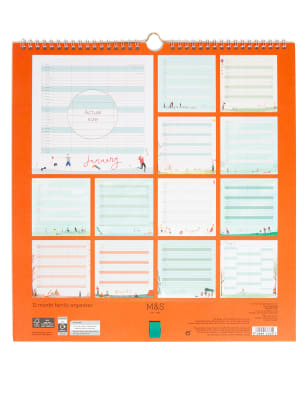 Illustrated 2021 Family Organiser with Pen | MS