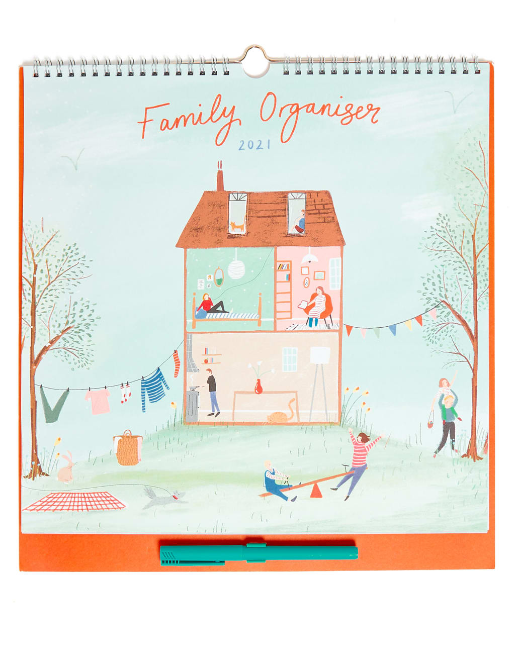Illustrated 2021 Family Organiser with Pen M&S