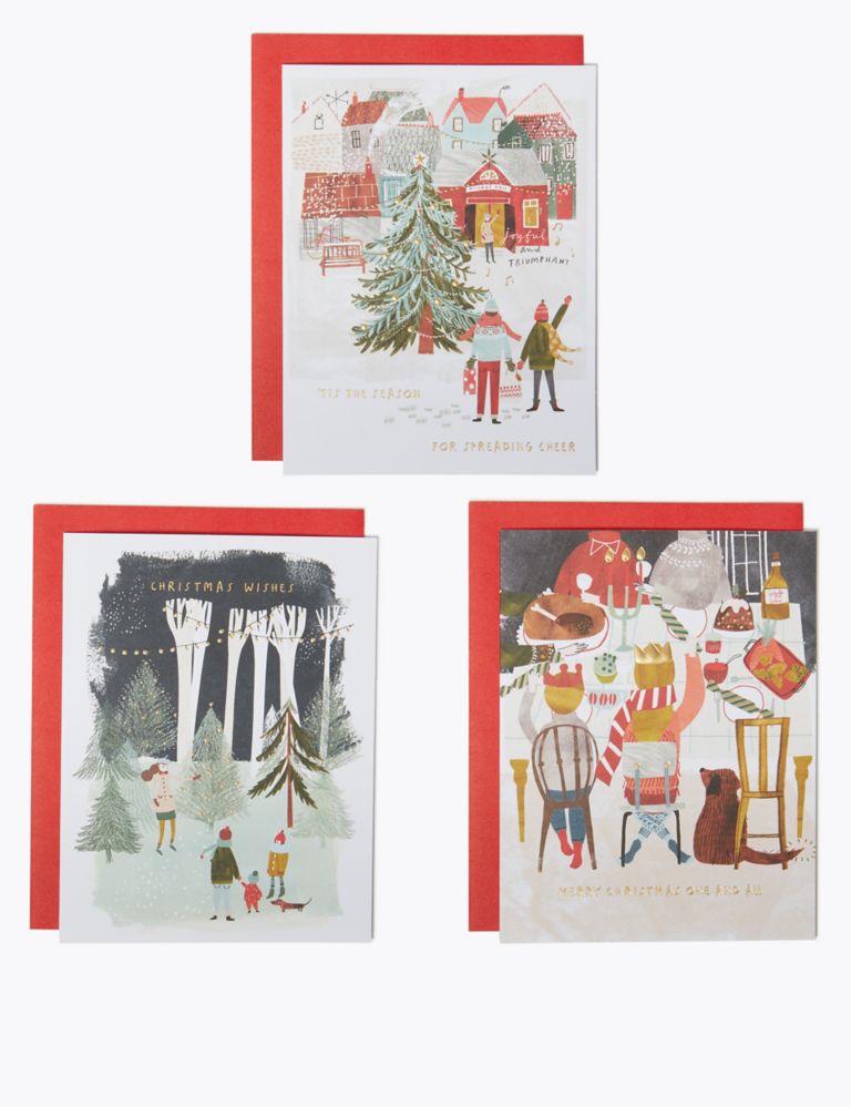 Illustrated Family Times Charity Christmas Cards - Pack of 20 1 of 3