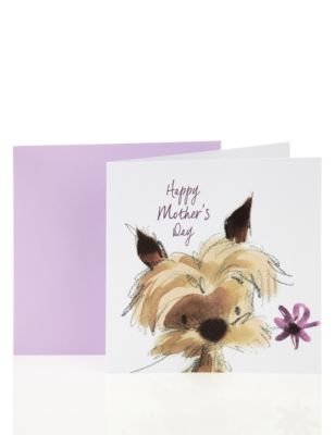 Illustrated Puppy Mother's Day Card Image 1 of 1