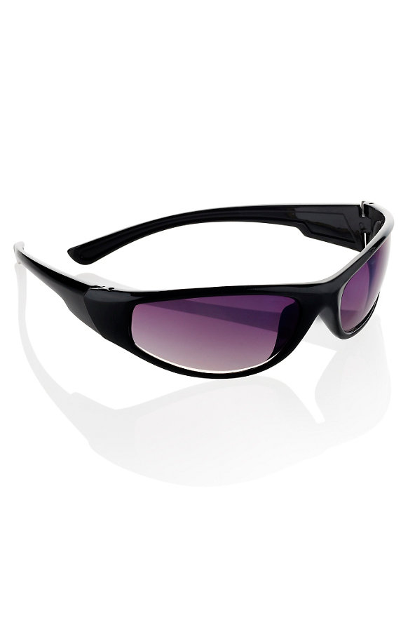 Impact Resistant Shiny Frame Sporty Sunglasses Image 1 of 1