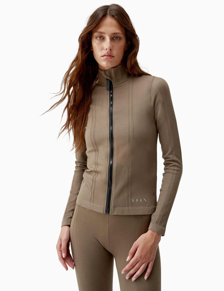 India Funnel Neck Sports Jacket with Stretch 1 of 3