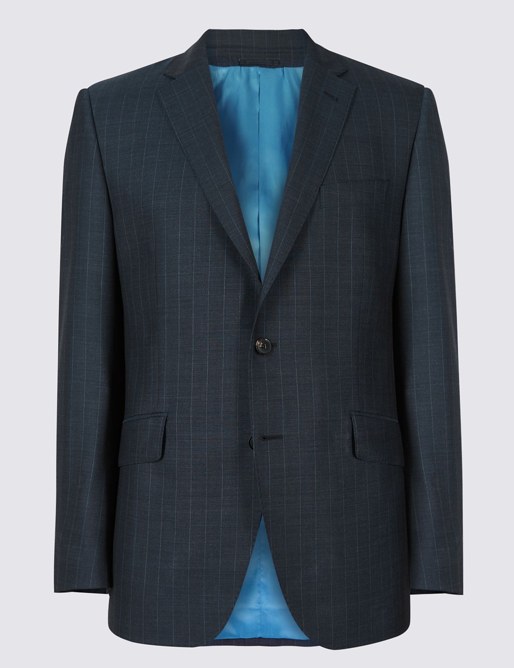 Indigo Striped Tailored Fit Wool Jacket 1 of 8