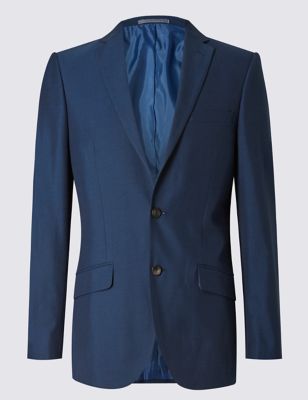 Indigo Tailored Fit Jacket | M&S Collection | M&S