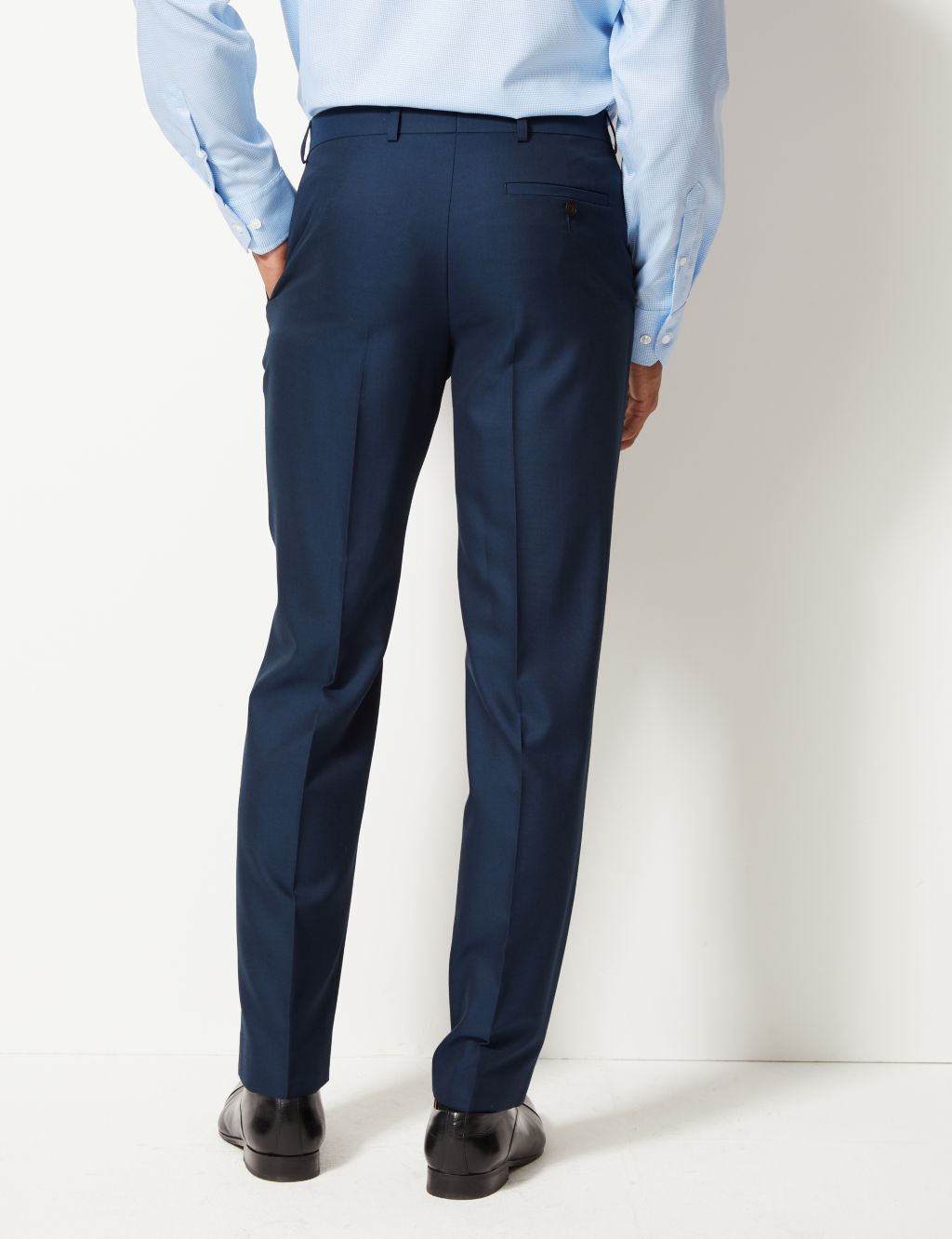 Indigo Tailored Fit Trousers | M&S Collection | M&S