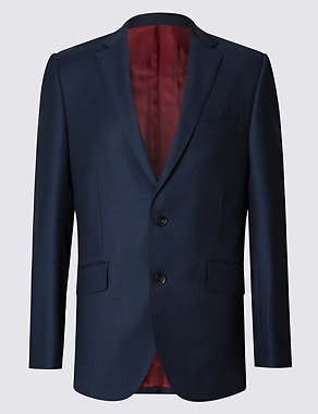 Indigo Tailored Fit Wool Rich Jacket Image 2 of 7
