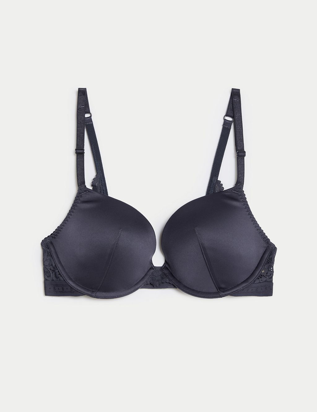 Ines Satin Wired Push-Up Bra A-E | B by Boutique | M&S