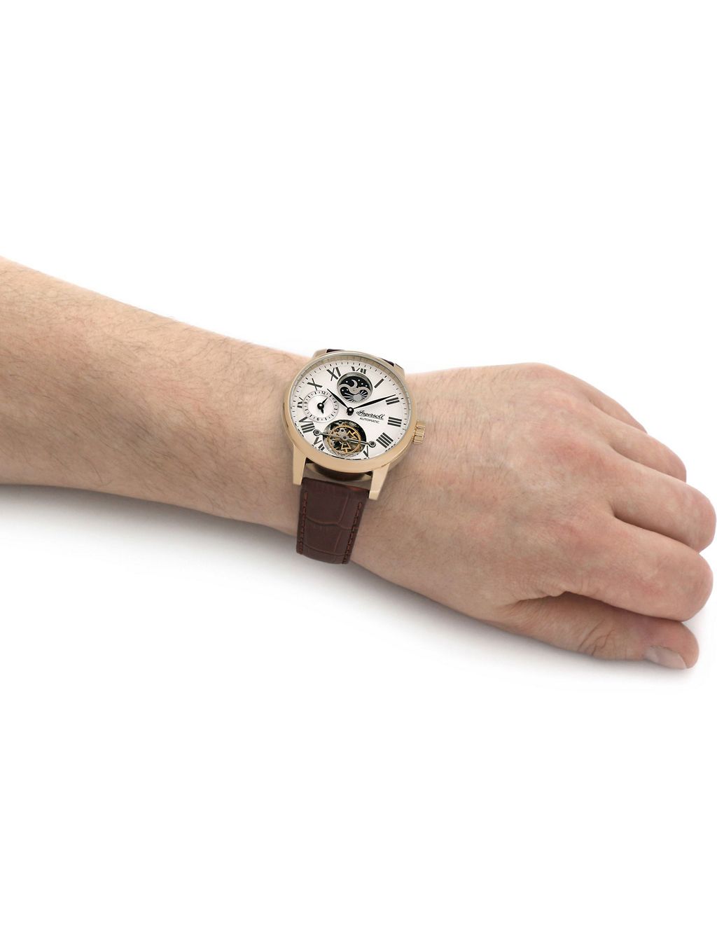 Ingersoll Riff Brown Leather Automatic Watch 1 of 4
