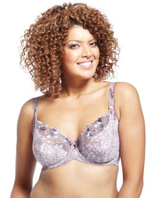 NEW Ex M&S Underwired NON PADDED Cotton Rich Full Cup BRA DD - GG