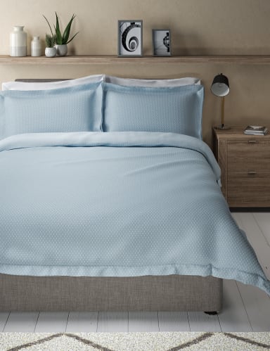 Iris Pure Cotton Spotty Dobby Bedding Set 1 of 6