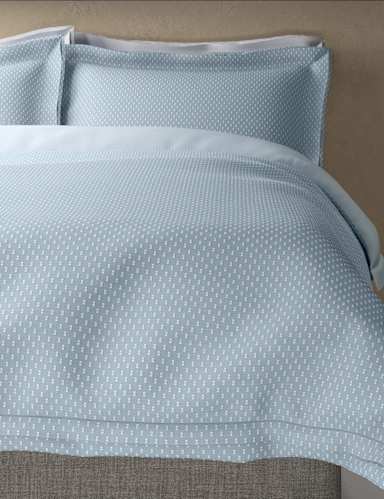 Iris Pure Cotton Spotty Dobby Bedding Set 4 of 6