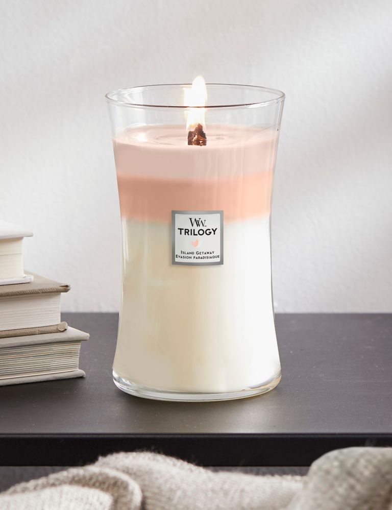 Blooming Orchard Trilogy WoodWick® Large Hourglass Trilogy Candle - Large  Hourglass Candles