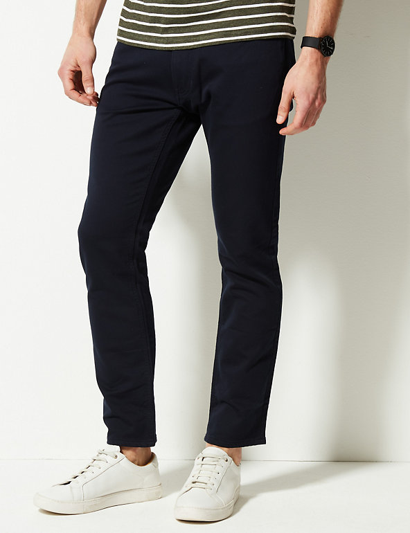 Mens M&S Italian cotton slim fit travel jeans RRP £39.50 FACTORY SECONDS MS59 