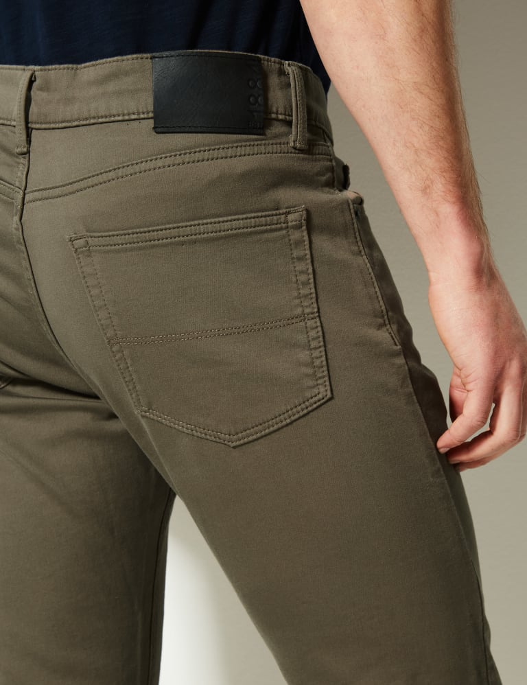 Italian Cotton 5 Pocket Stretch Travel Jeans M S Collection M S
