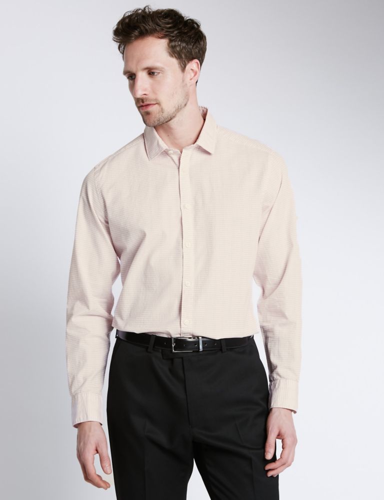 Italian Fabric Pure Cotton Tailored Fit Shirt 1 of 4