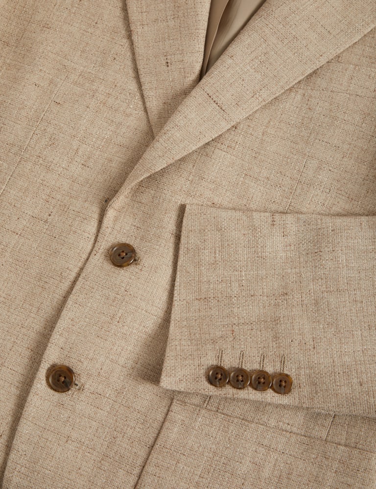 Italian Linen Blend Textured Blazer 3 of 7