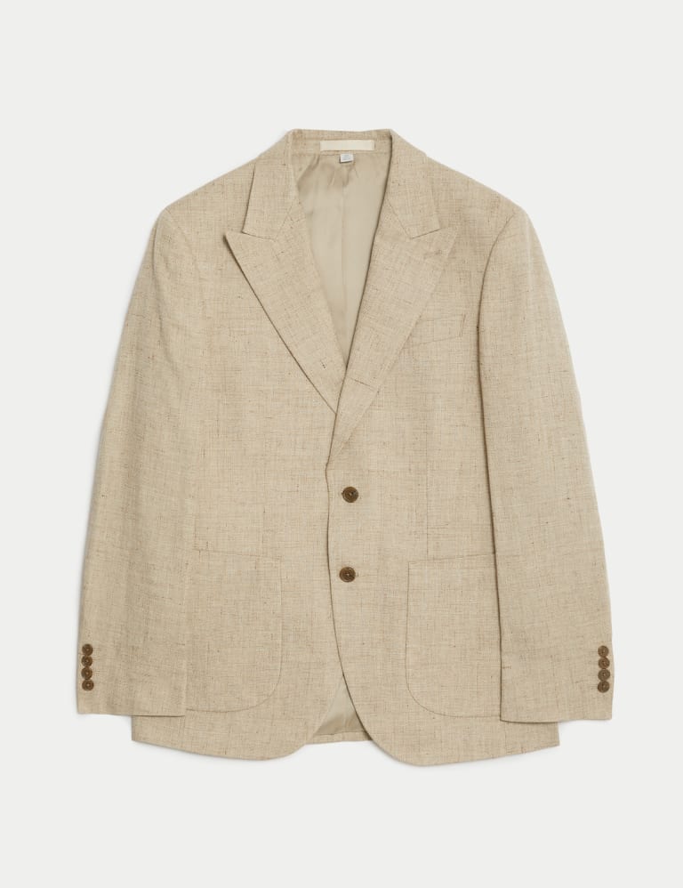 Italian Linen Blend Textured Blazer 2 of 7