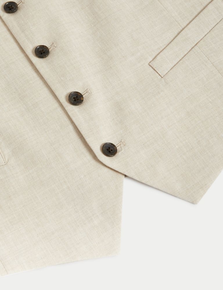 Italian Linen Miracle™ Waistcoat 8 of 8
