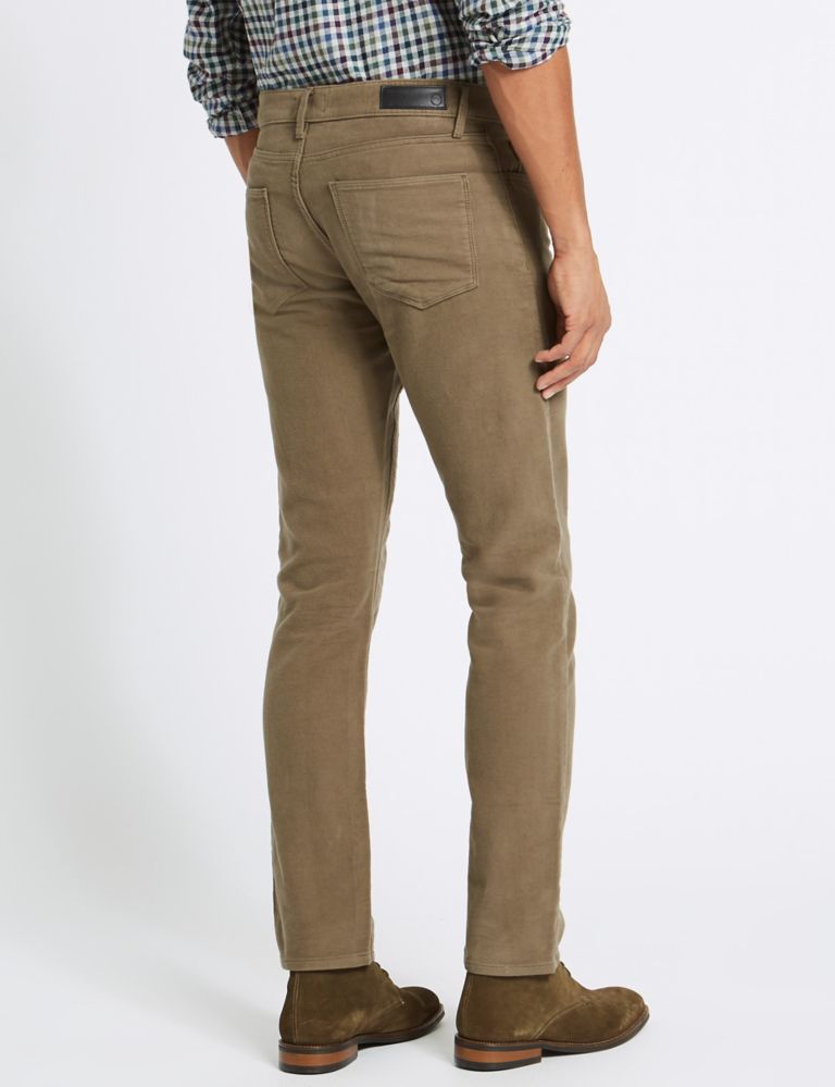Italian Moleskin Slim Fit 5 Pocket Trousers 4 of 4