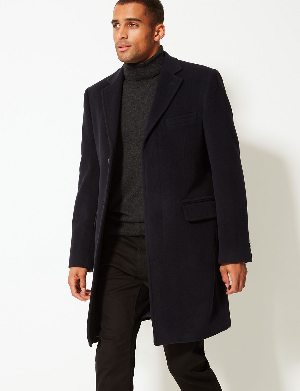 Italian Wool Overcoat with Cashmere 2 of 8