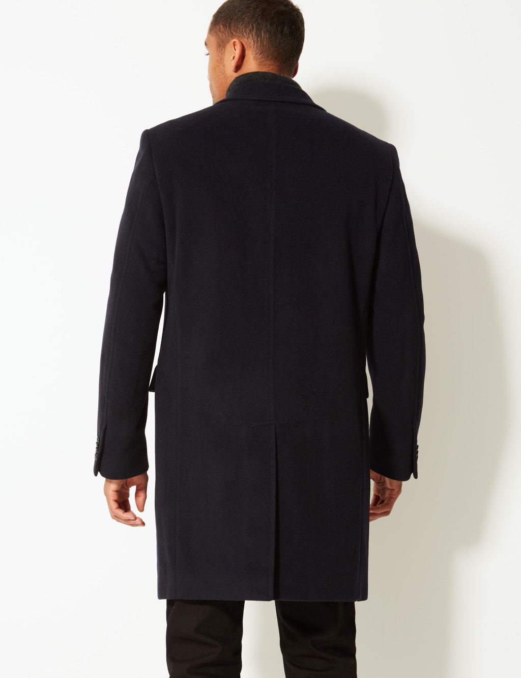 Italian Wool Overcoat with Cashmere M&S Collection Luxury M&S
