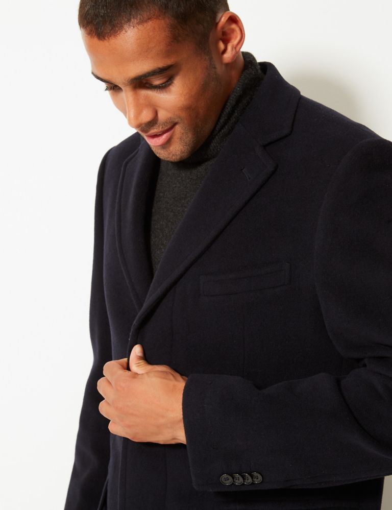Italian Wool Overcoat with Cashmere | M&S Collection Luxury | M&S