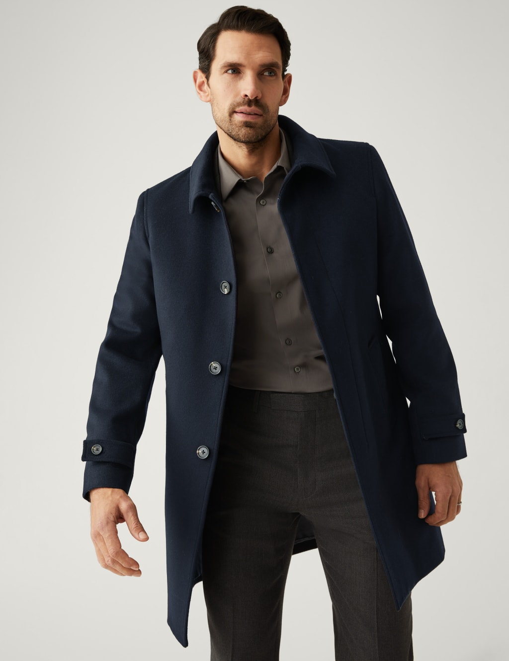 Italian Wool Overcoat with Cashmere M&S SARTORIAL M&S