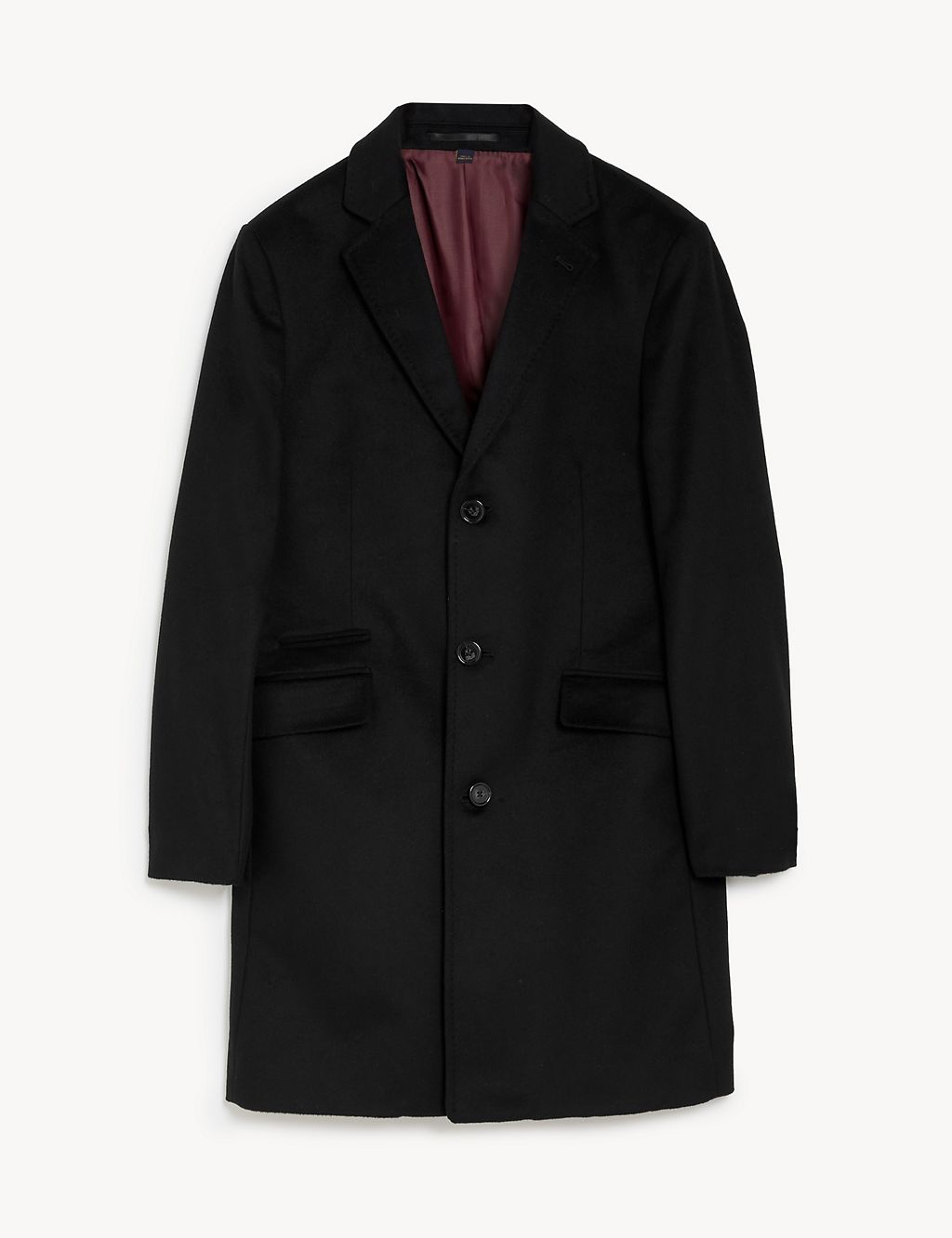 Italian Wool Revere Overcoat with Cashmere | M&S SARTORIAL | M&S