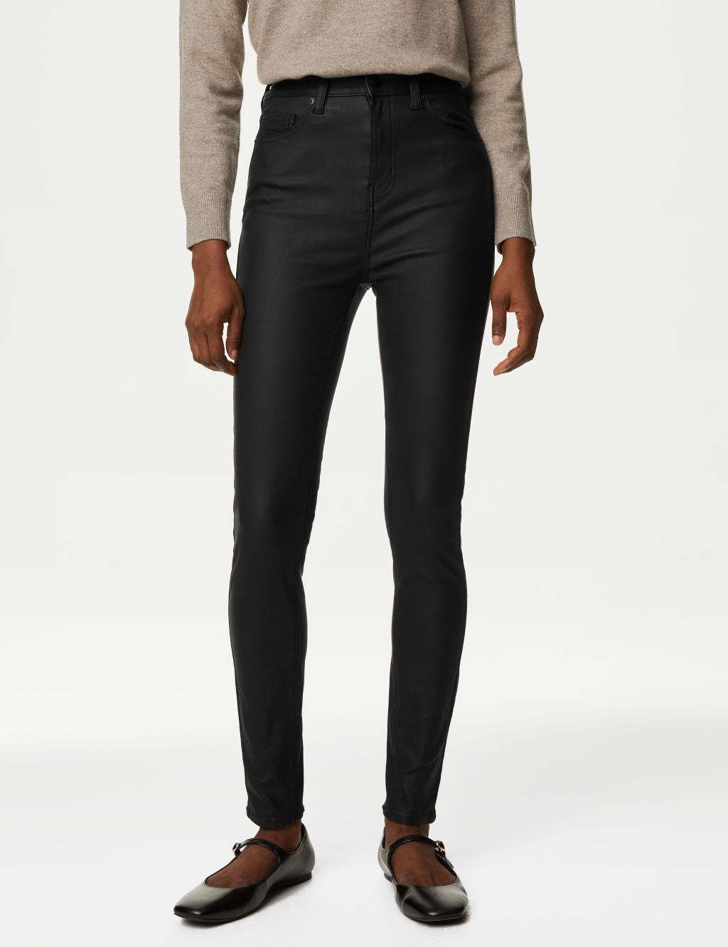 Ivy Coated High Waisted Skinny Jeans | M&S Collection | M&S