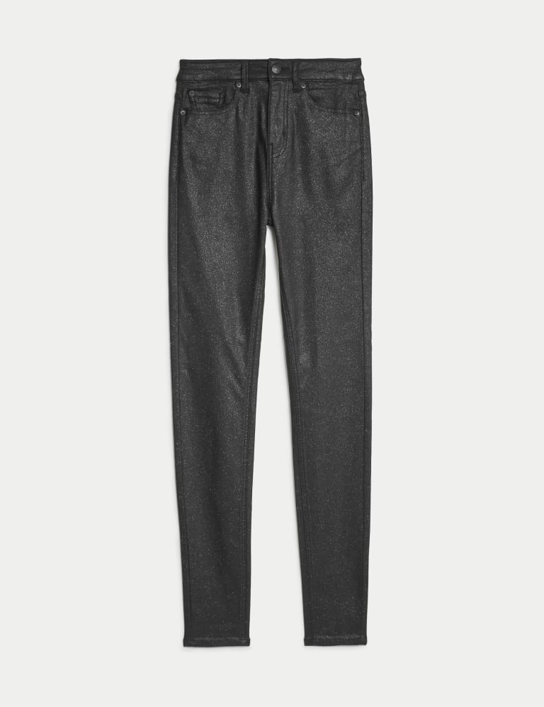 Ivy High Waisted Shimmer Skinny Jeans, M&S Collection