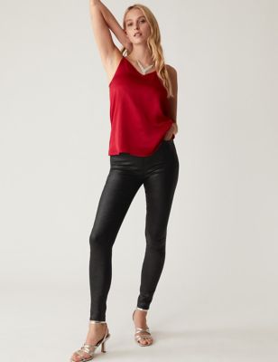 Ivy High Waisted Shimmer Skinny Jeans, M&S Collection