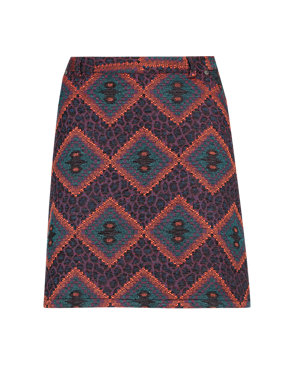Jacquard A-Line Mini Skirt Image 2 of 3