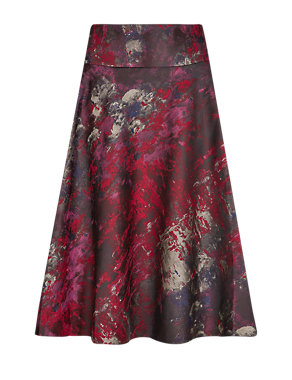 Jacquard A-Line Skirt with Wool Image 2 of 4