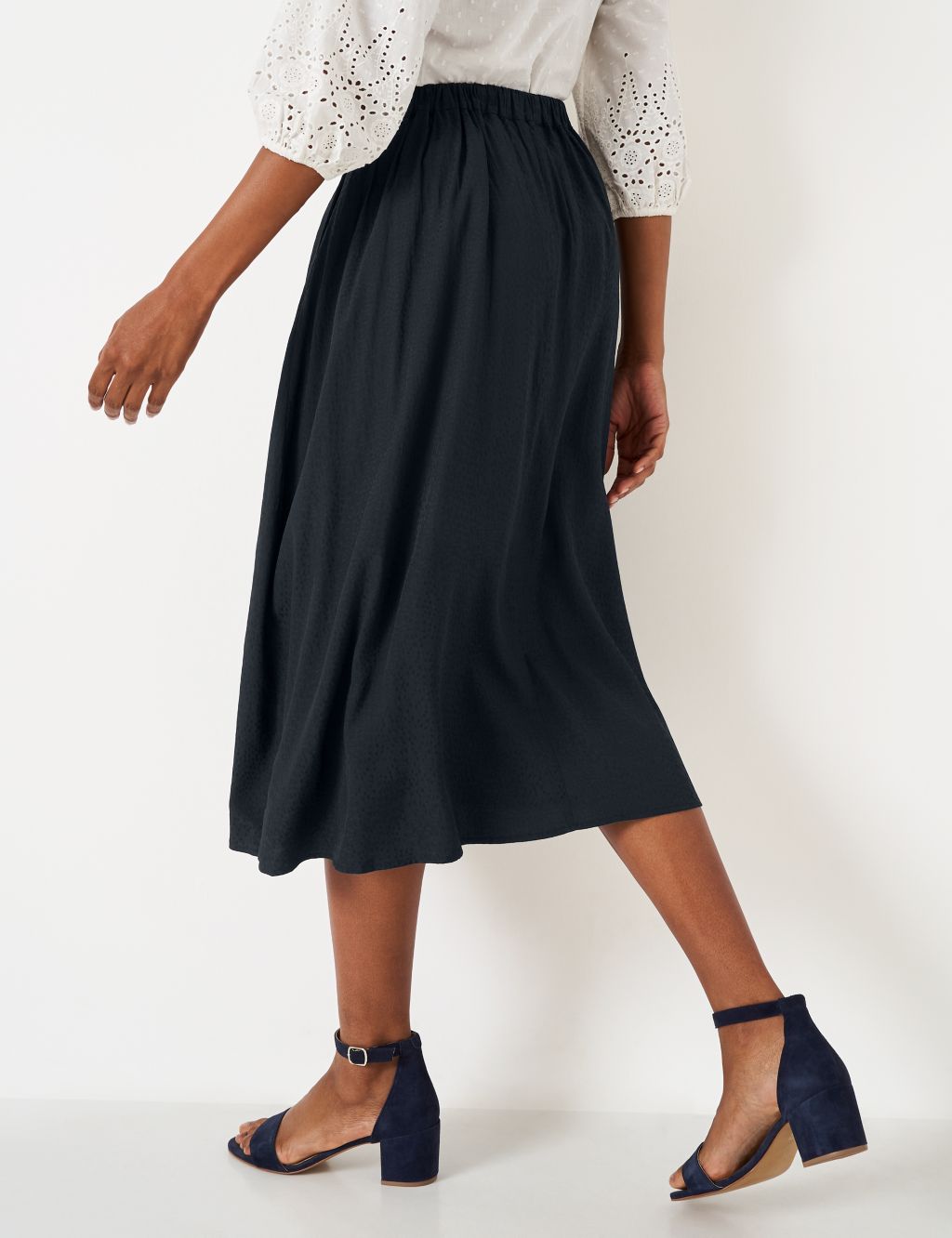 Jacquard Midi A-Line Skirt | Crew Clothing | M&S