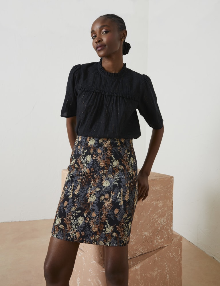 Jacquard A Line Skirt