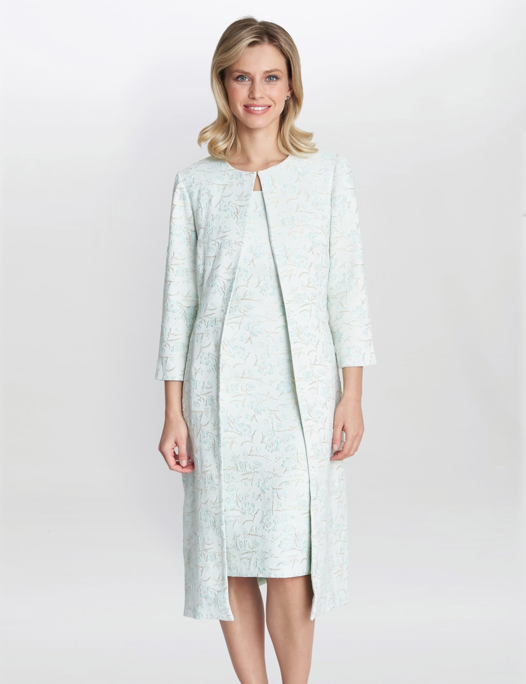 Shift dress best sale with long jacket