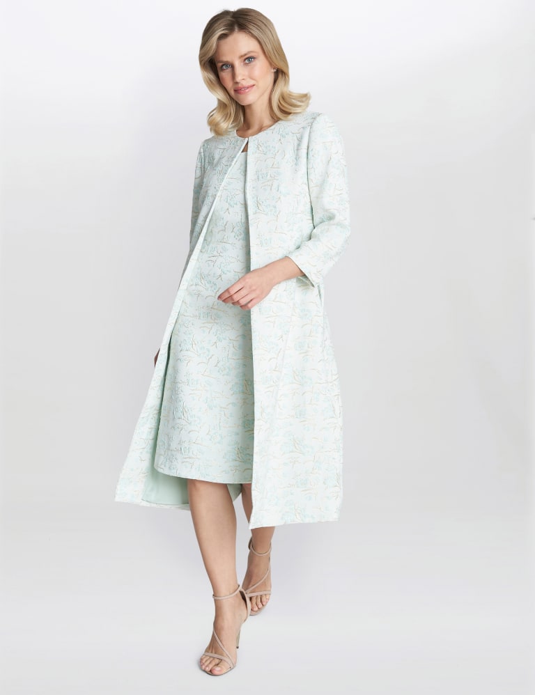 Shift dress with matching on sale coat