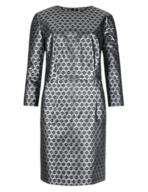 Jacquard Shimmer Tunic Dress Image 2 of 4