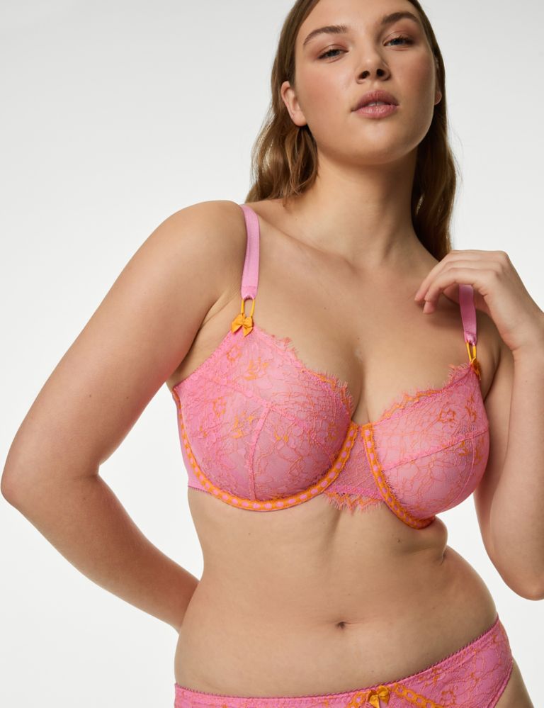 Pink Lover 6 Pieces Plus Size Underwired Full Cup Plain Light