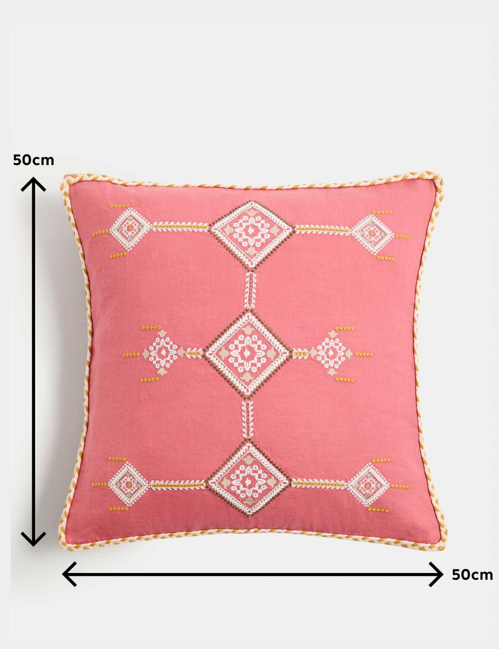 Jaipur Patrika Pure Linen Embroidered Cushion 5 of 5
