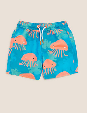 Jelly Fish All Over Print Swim Shorts (2-7 Yrs) Image 2 of 4