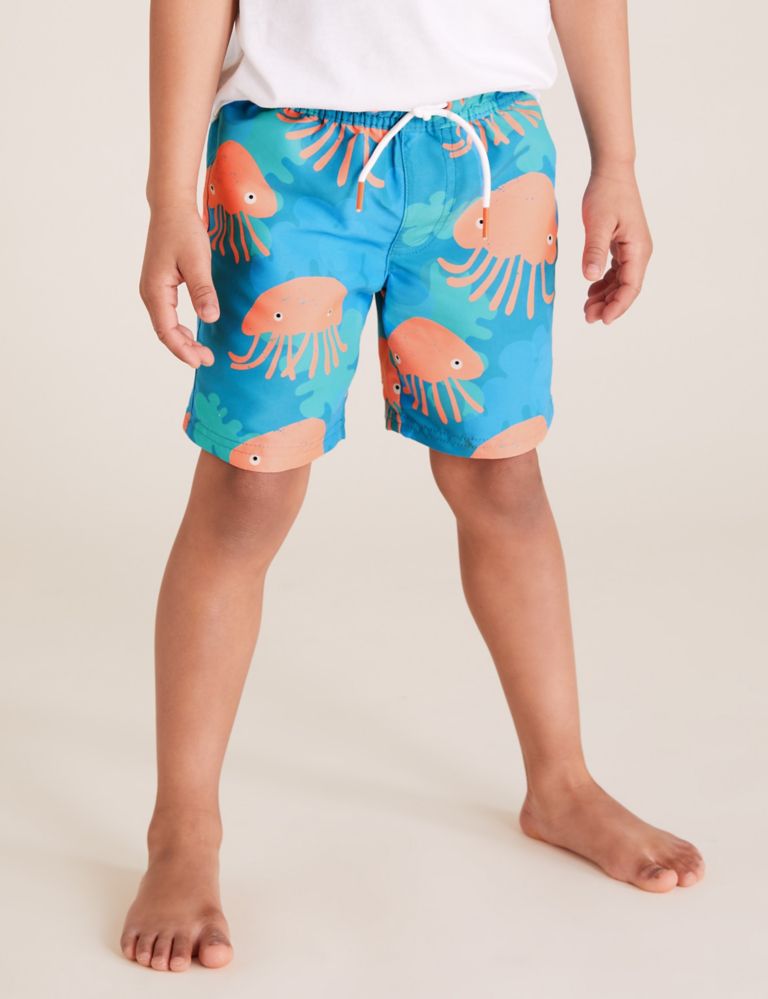 Jelly Fish All Over Print Swim Shorts (2-7 Yrs) 3 of 4