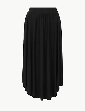 Jersey A-Line Midi Skirt Image 2 of 4