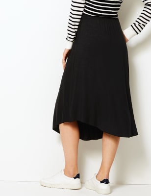 Jersey skirt outlet with buttons