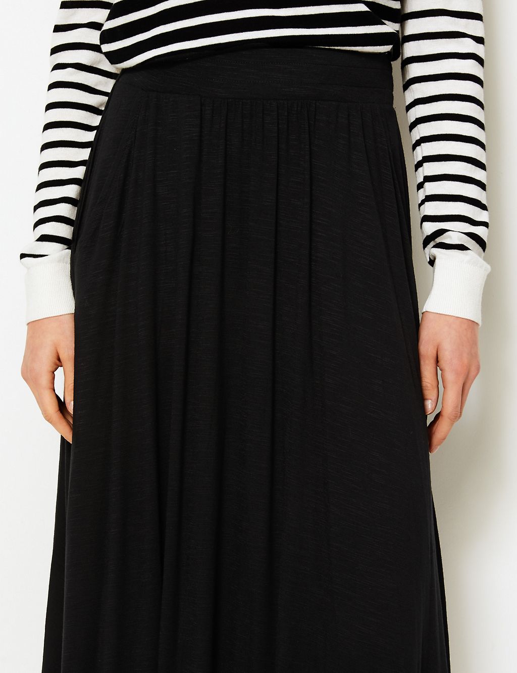 Jersey A-Line Midi Skirt 2 of 4