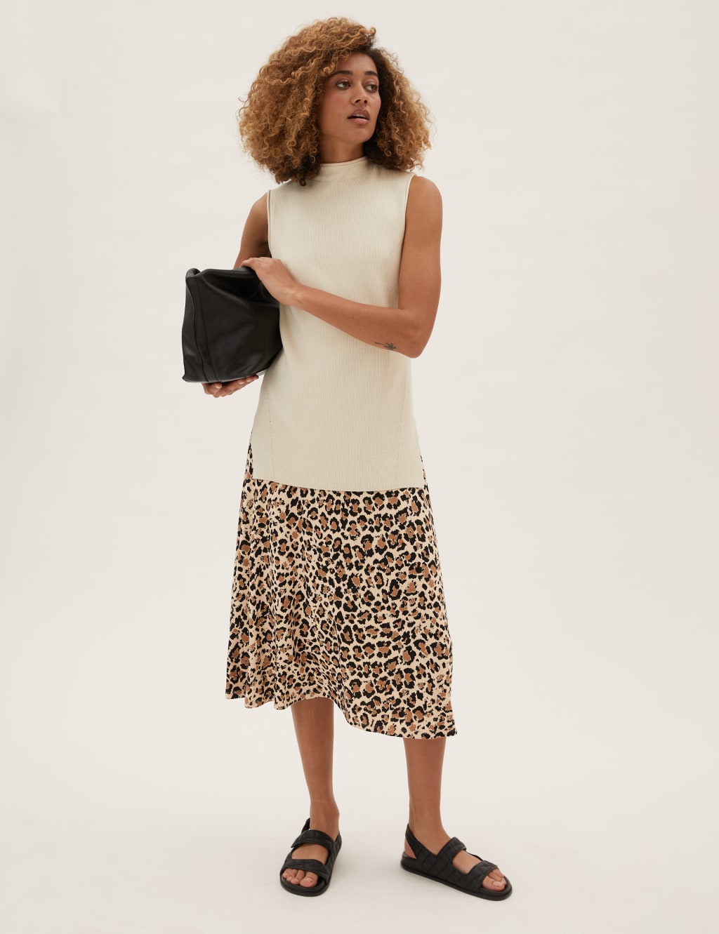 Leopard print skirt marks and spencer discount