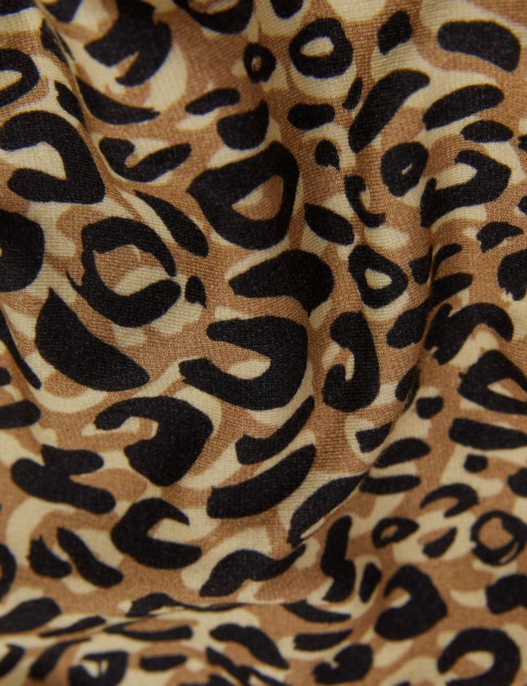 Jersey Animal Print Midi Wrap Dress 6 of 6
